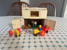 Vintage Fisher Price Play Family Farm 915 with Farm Animals And People