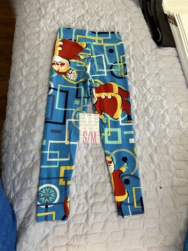 Kids Size S/M Lularoe Christmas Santa Theme Leggings - Picture 4 of 5
