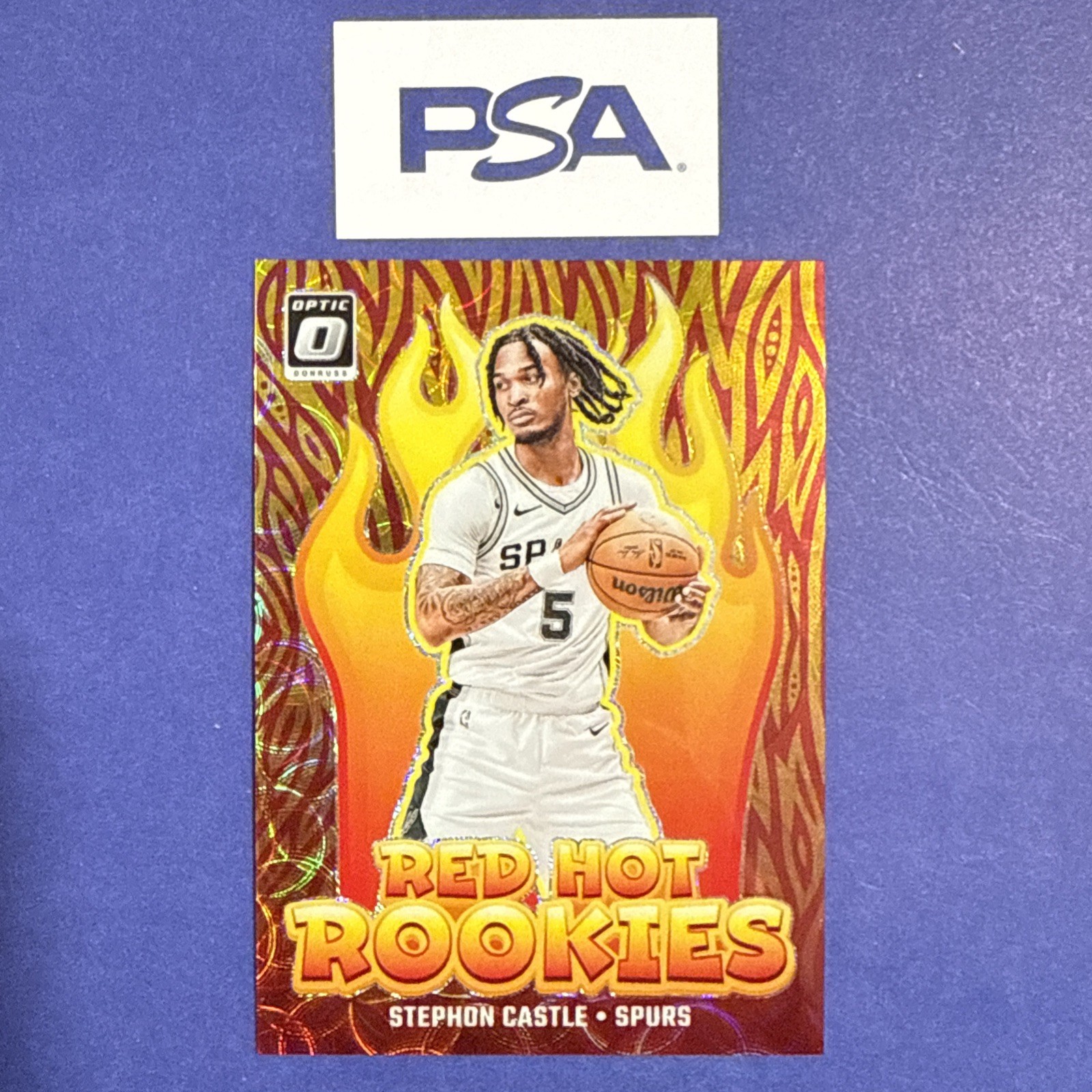 2024-25 Donruss Optic Stephon Castle #13 Gold Choice Red Hot Rookies RC /10
