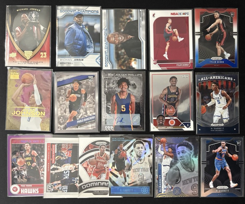 Michael Jordan, Julian Phillips Auto, Banchero Rc, Rj Barret Stars, Herro RC