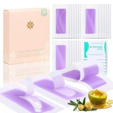 Facial Wax Strips Fast-Working for Body,At-Home Waxing Kit with 36ct Hair...