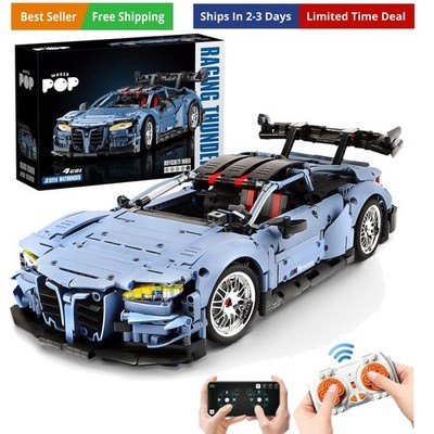 Remote Control Car Building Kit, 1:10 M4 Champion Racing Car Building Blocks ...