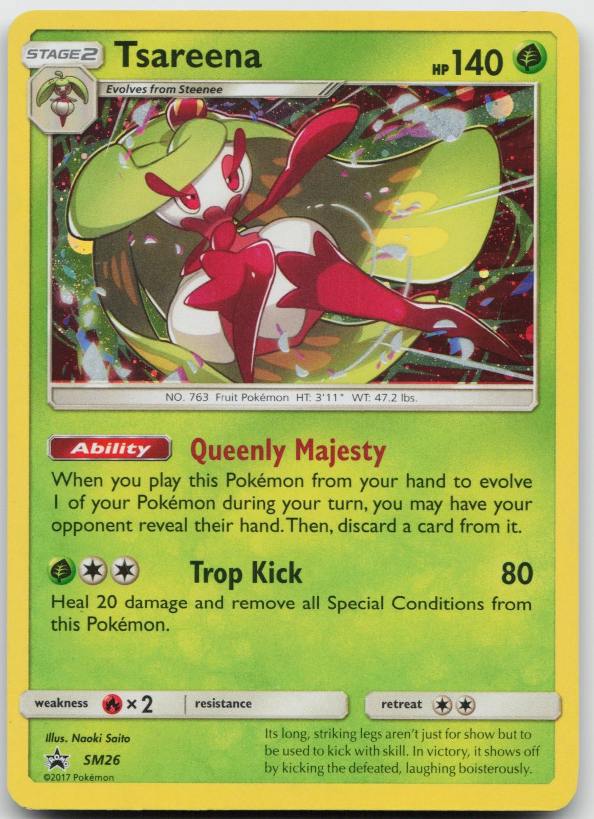 Tsareena - SM26 Holo Promo Sun & Moon Promo Pokemon Lightly Played