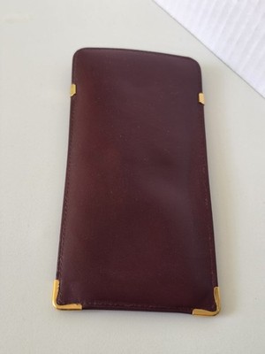 Cartier MUST DE CARTIER Bordeaux Leather Sunglasses Eyeglass Case