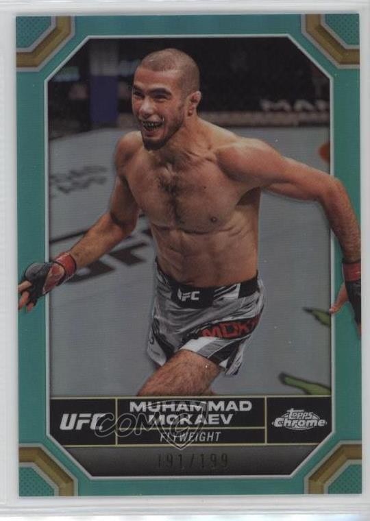 2024 Topps Chrome UFC Aqua Refractor 191/199 Muhammad Mokaev #144 14vb
