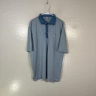 Masters Shirt Polo Mens 2XL Blue White Stripe Golf Augusta National Map Logo