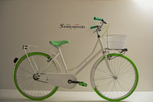 Bici da donna olanda 26x1.3/8 trekking city bike vintage bianca  personalizzabile | eBay