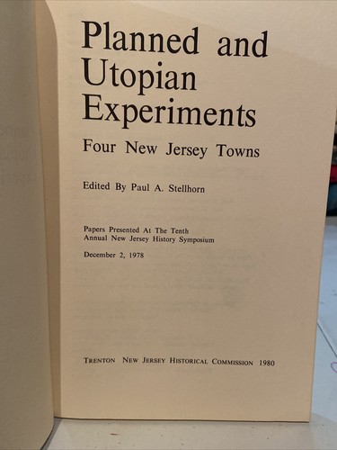1980 geplante und utopische Experimente vier Städte in New Jersey herausgegeben von Paul A. Ste - Bild 4 von 12