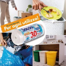 Carrello Portapacchi Pieghevole Sacchetti Spazzatura Plasticplace Con Coulisse Trasparenti - 200 Pezzi Da 13 Galloni, Extra Resistenti Buste Spazzatura Trasparenti 13 Galloni - Foto 5