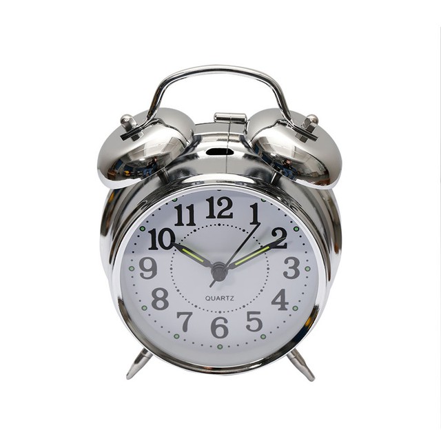 Og Twin Bell Alarm Clock Quartz Silver Backlight Loud Wake Old Og Twin Bell Alarm Clock Quartz Silver Backlight Loud Wake Old Fashioned