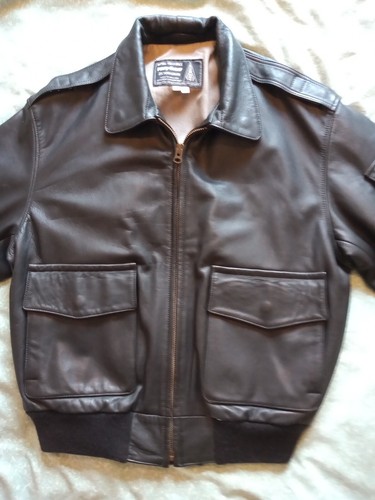 Leather jacket mens Size 44 Regular. Royal Air Force Tornado 25 Squadron - Picture 7 of 7