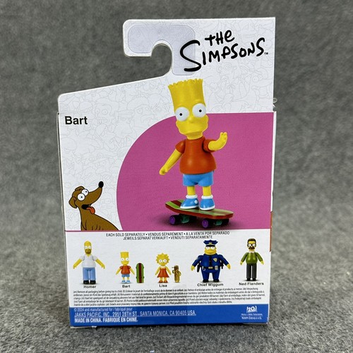 The Simpsons Bundle Homer Bart Lisa Ned Chief Wiggum 2.5" Figures Full Set Jakks - Picture 7 of 15