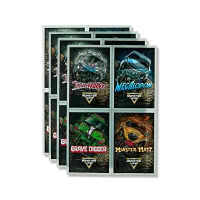16x Monster Jam Lenticular Valentine Exchange Cards Multi-Color