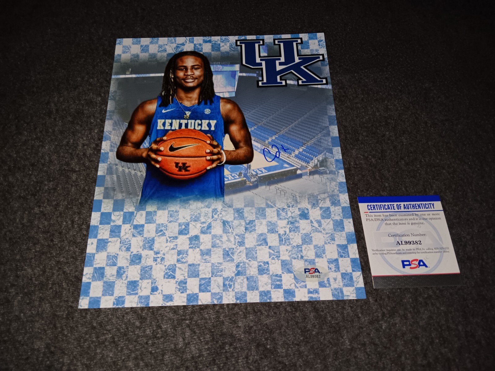 cason wallace Autographed Signed Kentucky Wildcats 8x10 Psa 
