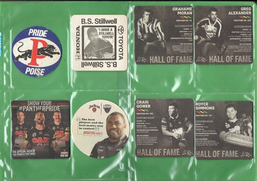 #E. THIRTY-FOUR(34) PENRITH PANTHERS RUGBY LEAGUE CLUB DRINK COASTERS - Picture 5 of 8