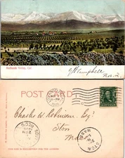 Redlands Valley and Mountains Redlands CA Postcard