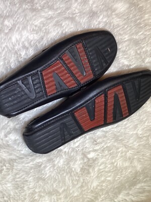 Doc & Mark Mens 11 Black Leather Comfort Loafers Shoes | eBay display picture 2