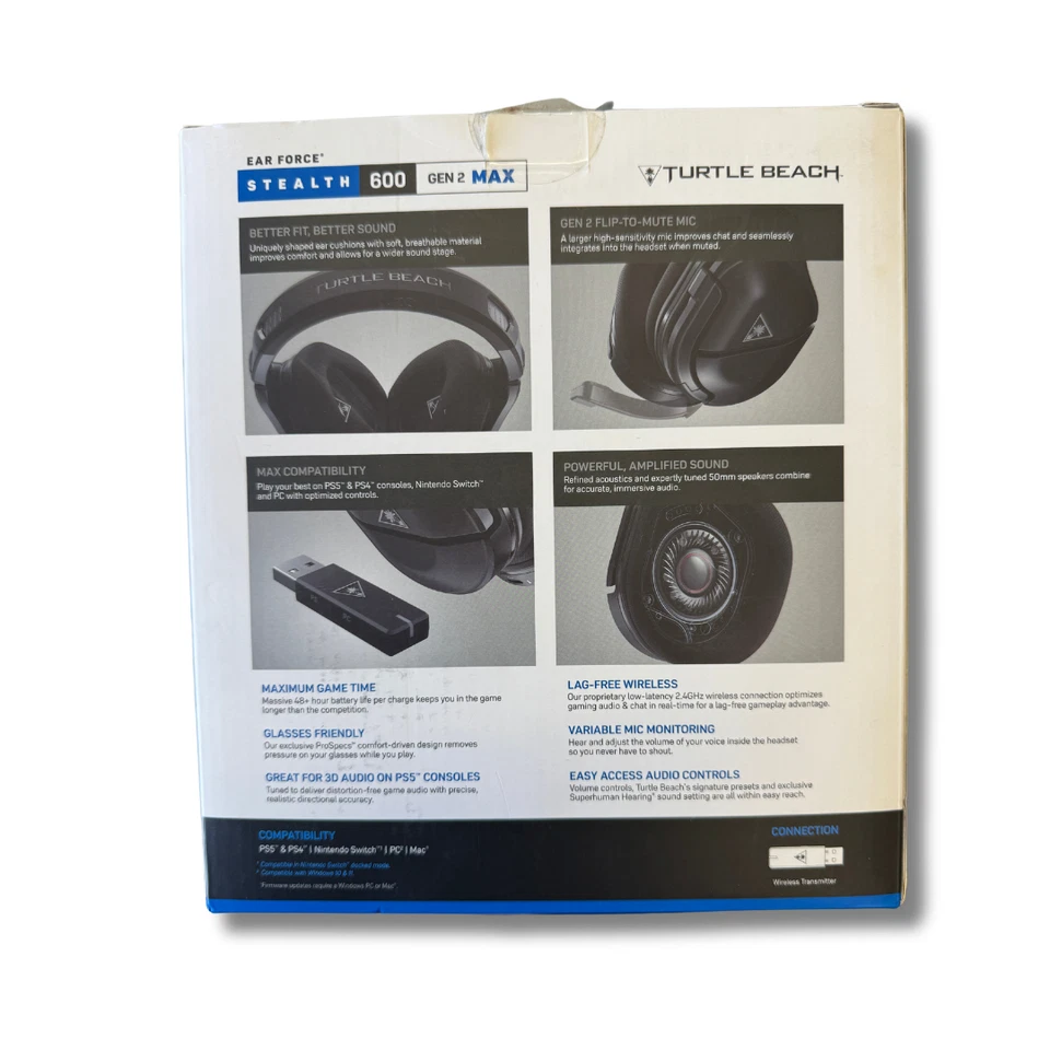 Turtle Beach Stealth 600 Gen 2 MAX Wireless Gaming Headset for PS5-PC-Switch - Image 2 of 2