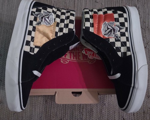 vans slip on satin patchwork