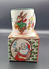 Coffee Mug Christmas Vintage 1990 Animals of Creative Concepts