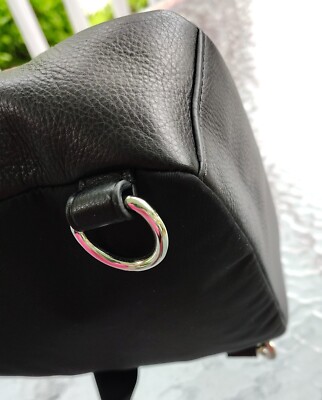 COACH SMALL F71751 Black & Tan Color Block Campus Moto Leather