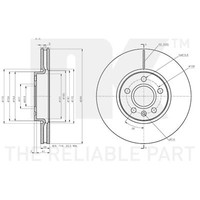 2X Bremsscheiben Vorne Ø296 Mm BelüFtet Beschichtet FüR Volvo V90 II V60 225