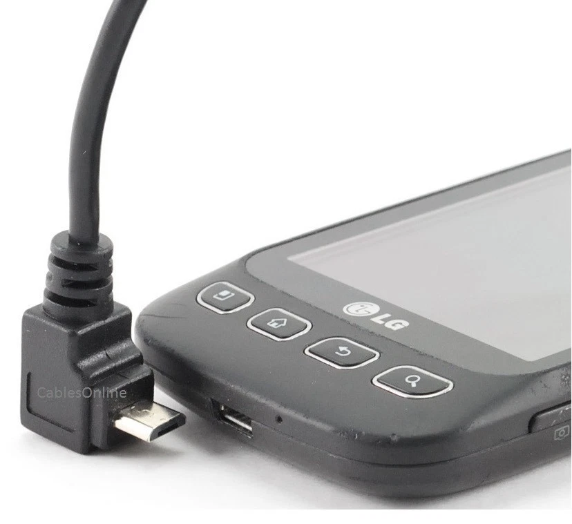 9" USB Micro-B Male Right Angle (Up Position) to Female Extension Cable, AD-U44 - Image 4 of 4