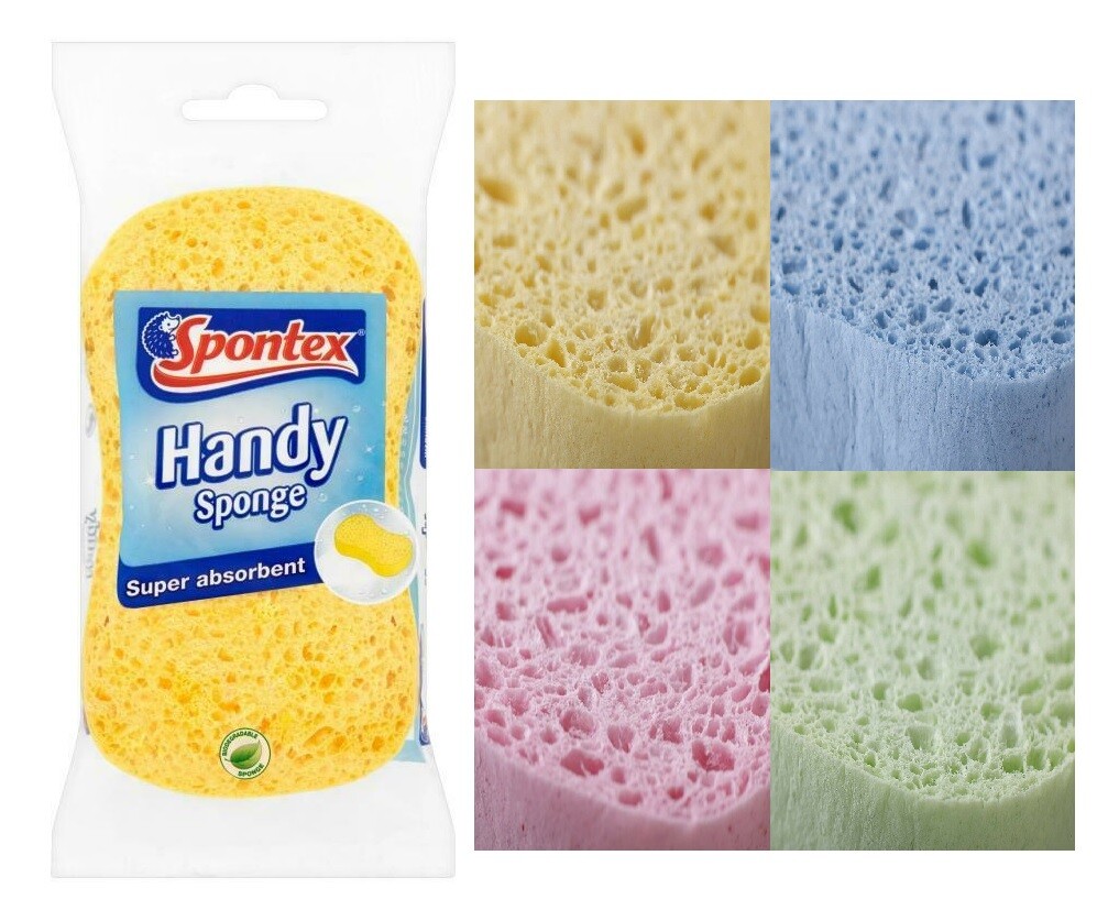 One Spontex Super Absorbent Handy Sponge Ergonomic Shape for a Comfortable Grip