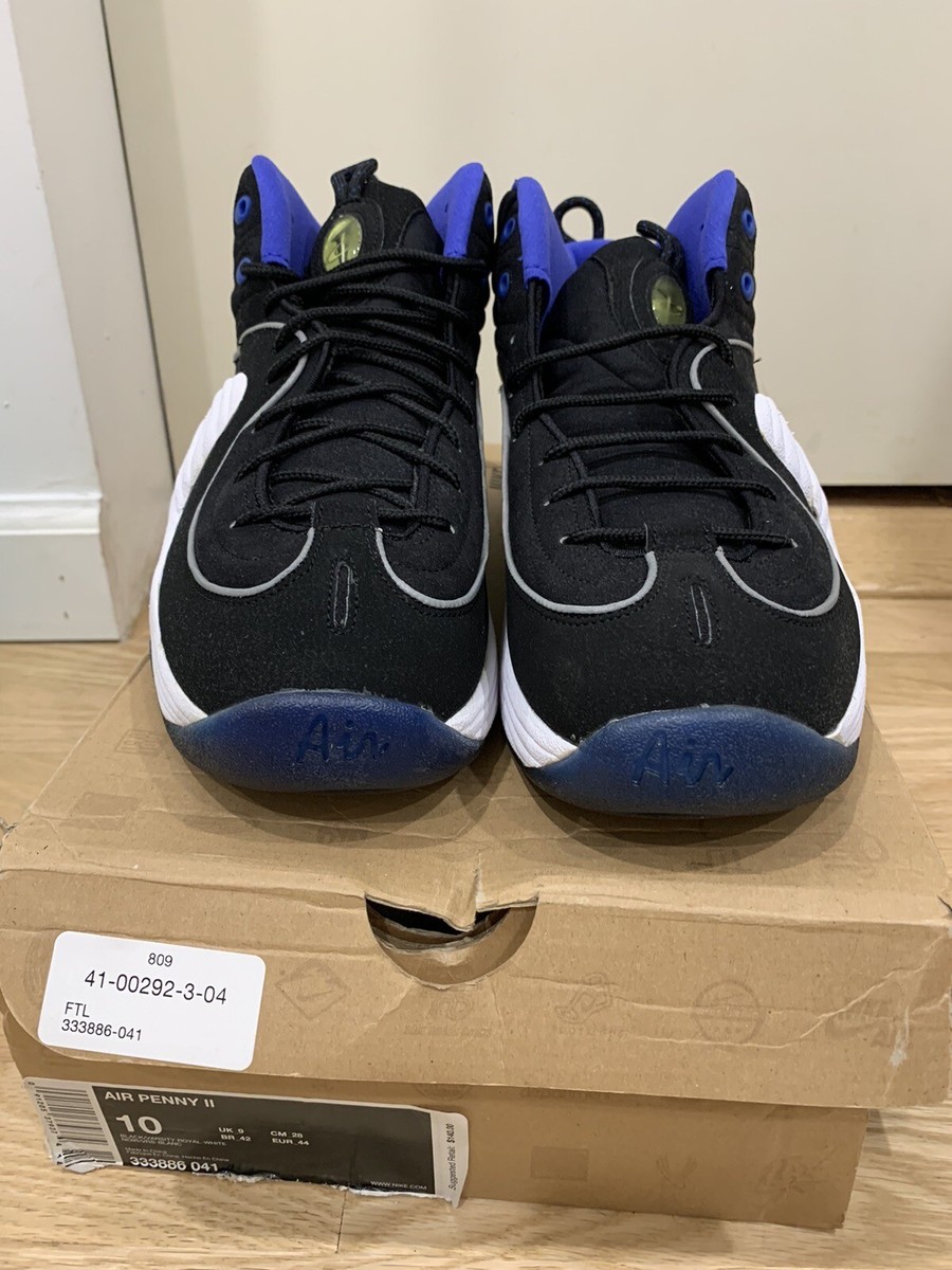 2008 NIKE AIR MAX PENNY II 2 ORLANDO 1 BLACK ROYAL BLUE WHITE