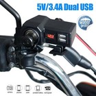 <!--F#f_0-->Motorcycle Handlebar Waterproof Dual USB Phone Charger Cigarette Lighter Socket<!--F/-->