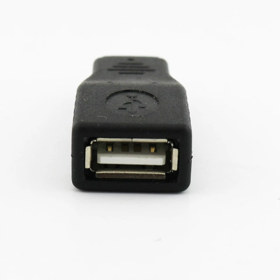 1pc USB 2.0 A Female to Mini USB B 5 Pin Male Plug OTG Converter Adapter Black - Image 4 of 4