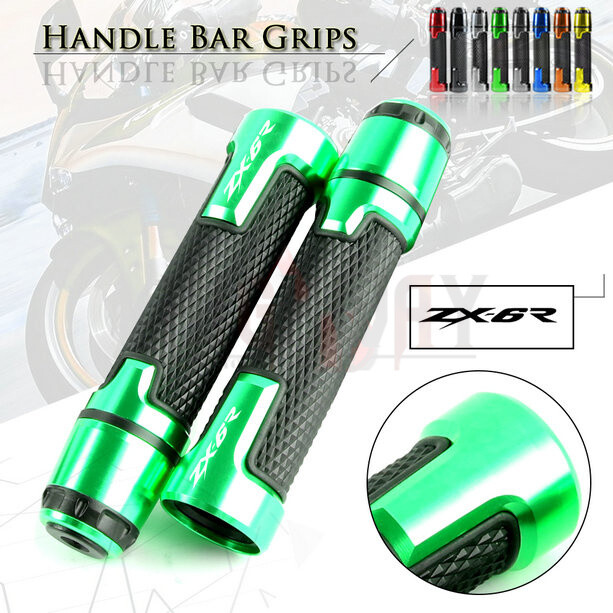 CNC Handlebar Bar Plug GEL Handle Grip for KAWASAKI ZX6R NINJA 636