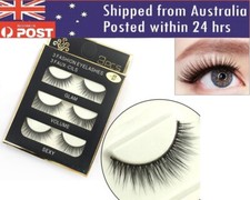 Eyelashes 3 Pairs Natural Long Thick Makeup Fake False Eye Lashes AU Stock Mink