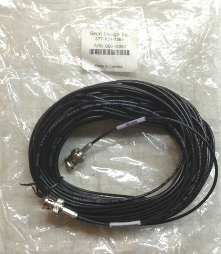 SEON 50FT BNC VIDEO CAMERA CABLE 877-630-7366 MALE/MALE BUS SURVEILLANCE RV - 第 1/4 張圖片