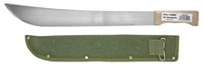 CAL-HAWK 23" Genuine Traditional WOOD HANDLE Carbon Steel Bush Machete w/ Sheath