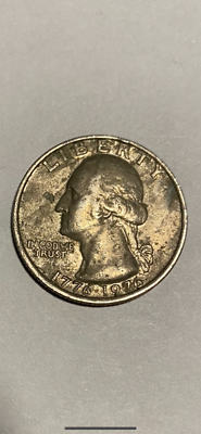 1776-1976 Bicentennial Quarter No Mint Mark Bad Strike