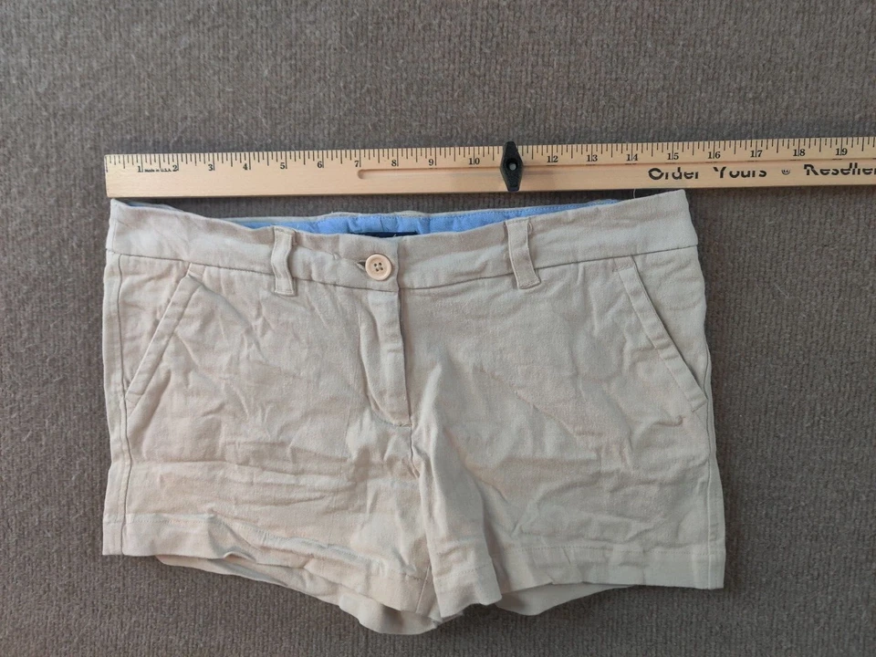 Simply Southern Shorts Womens 6 Khaki Preppy Casual Pink Sea Turtle Travel 31x3 - Image 3 of 4