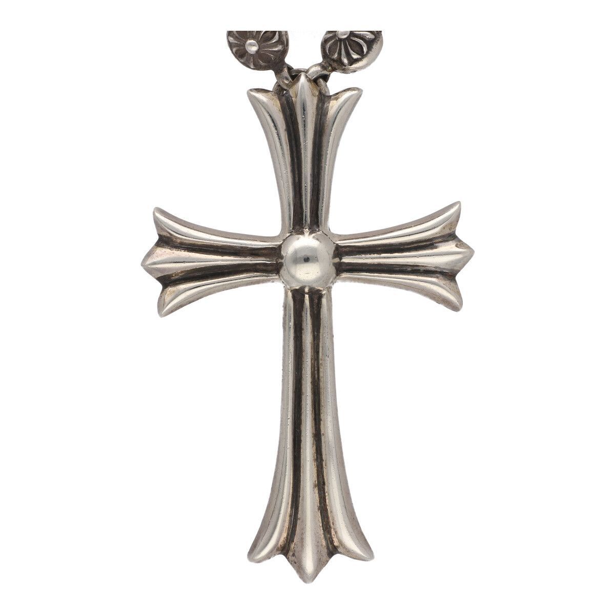 Chrome Hearts Cross Ball Necklace #1 Large CH Cross 30 Chrome Hearts Cross Ball Necklace #1 Large CH Cross 30