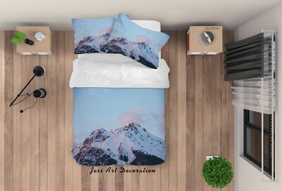 3D Snow Mountain Sky Cloud Landscape Quilt Cover Set Bedding Sets Pillowcases