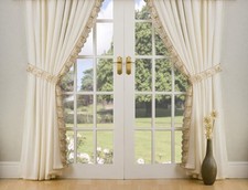 Peru Beautifull lined voile Curtains tie-backs included 66” x 54” LAST FEW LEFT