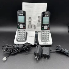 VTech 2 Headset Cordless Phone System Caller ID Call Waiting CS6719-2