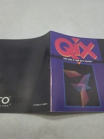 Very Clean Qix nes manual Nintendo Taito 