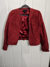 Bernardo Womens Red Suede Genuine Leather Jac...