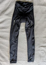 SUGOI Fleece Lined Padded Cycling Black Pants Tights Womens Medium