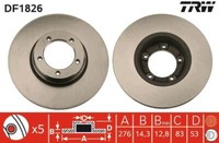 2X Trw DF1826 Bremsscheibe FüR Ldv