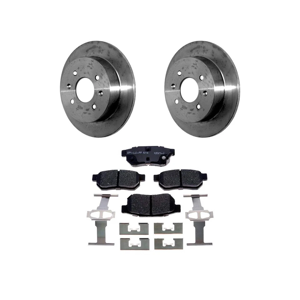 Kit de rotores de freno traseros pastillas de freno de cerámica y herrajes para Acura Integra 1995-2001 Foto 4 de 4