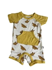 Kyte Baby Size 3-6 Mo Monarch Butterfly Short Romper Unisex Retired Print RARE
