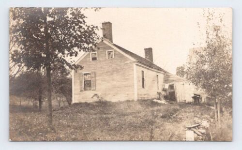 Rppc, UNKOWN HUMBLE ABODE, Farm, Frontier House, No Credit, REAL PHOTO - Picture 1 of 2
