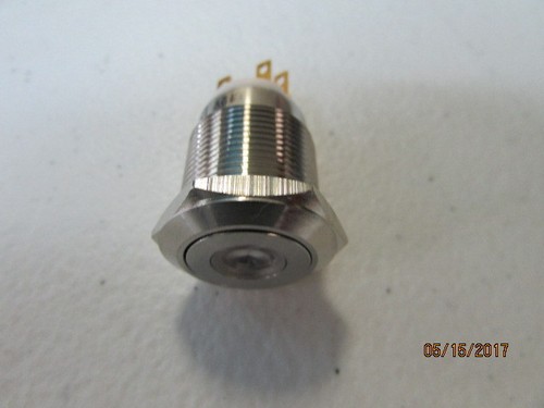 Interruttore a pulsante illuminato E-Switch PV4F2Y0SS-244 - 1 unità con guarnizione NUOVO! NOS - Foto 5 di 6