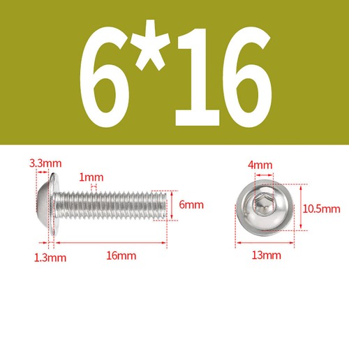 Flanged Button Head Socket Cap Screws A2 Stainless steel Allen Bolts M2 M3 M4-M8 - Picture 66 of 86